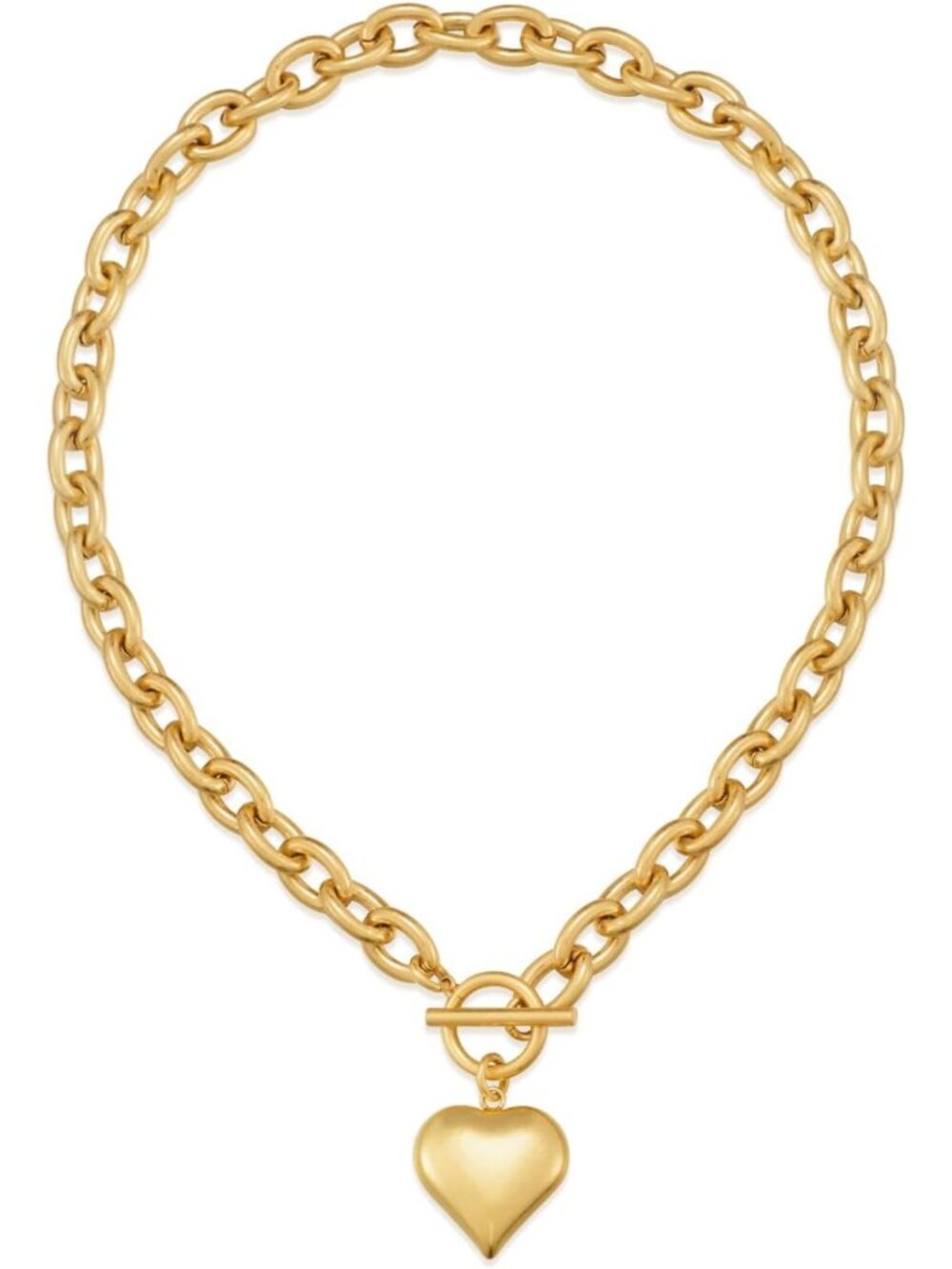 18K Gold Plated Lion Head Pendant Necklace - Chunky Paperclip Choker for Gifts
